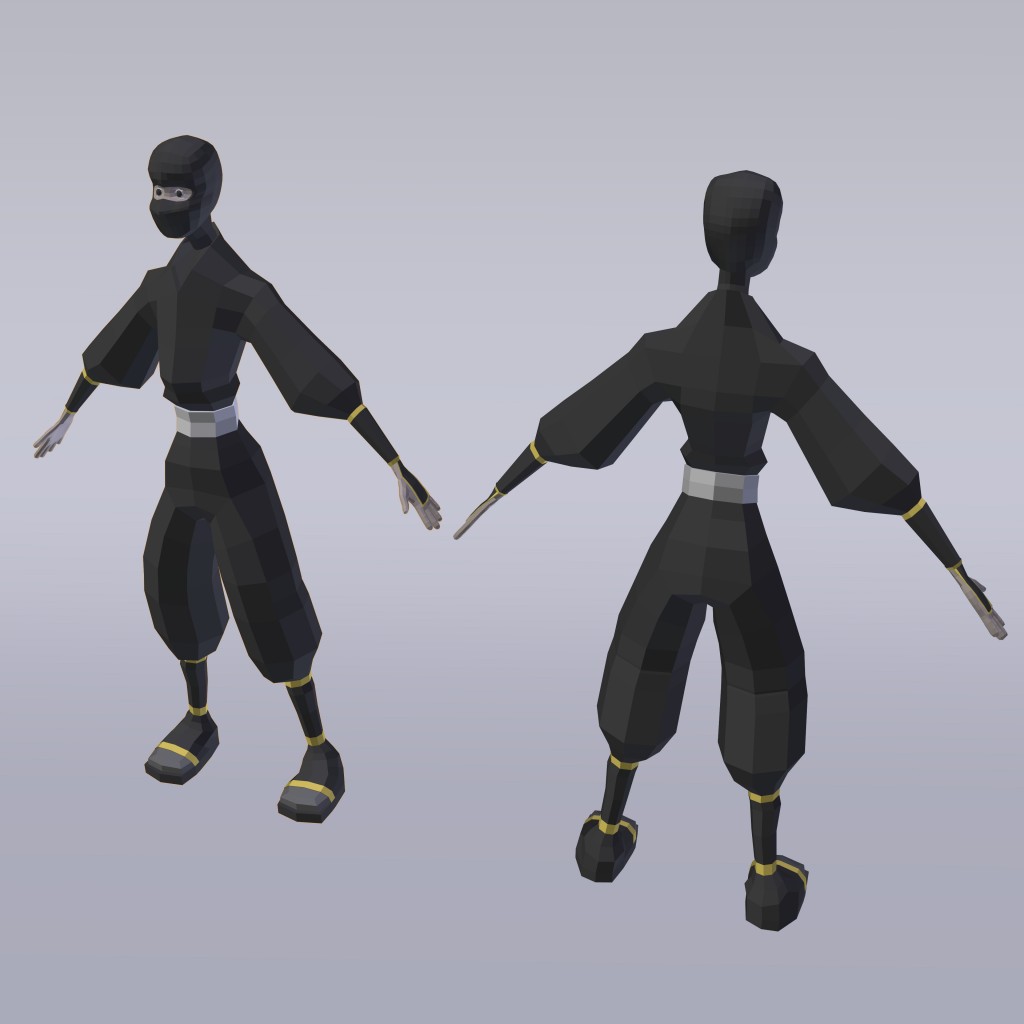 Ninja Low Poly preview image 1