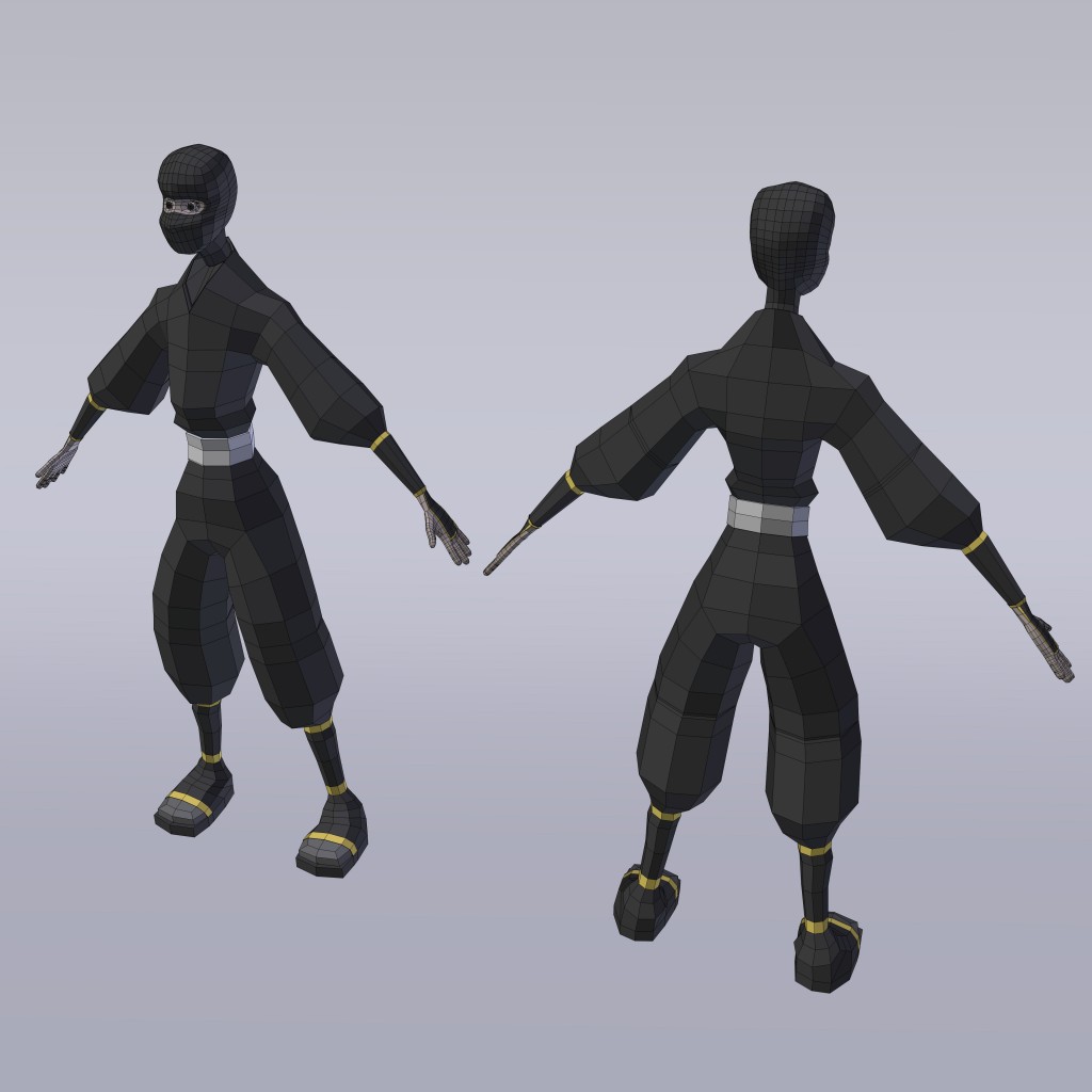 Ninja Low Poly preview image 2