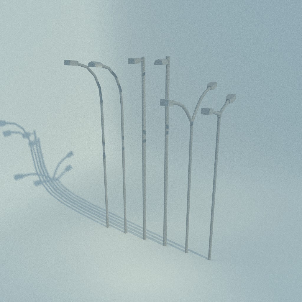 Low Poly Street Lamps Pack preview image 1