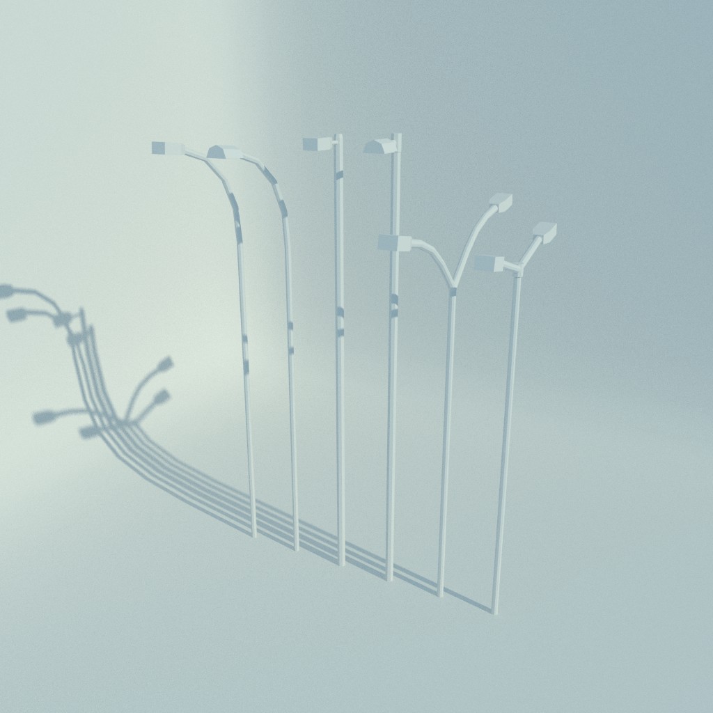 Low Poly Street Lamps Pack preview image 2
