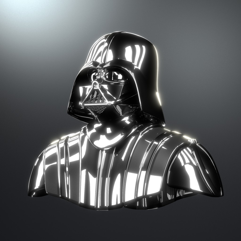 Darth Vader Helmet and Shoulders [High Poly] preview image 1