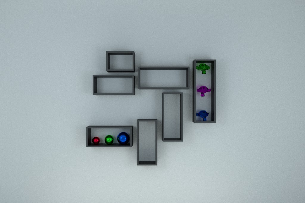 Randomly arranged shelves preview image 1