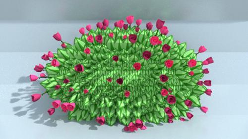 Rose Bush - Cartoony, Low poly preview image