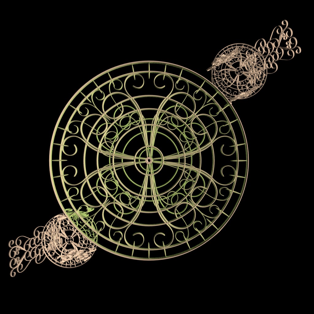 Flat iron table and chair Set preview image 1