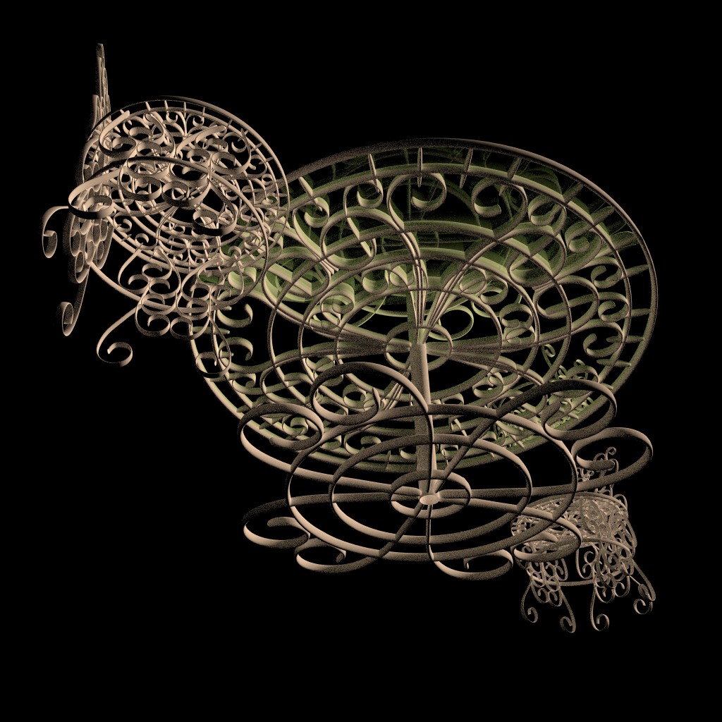 Flat iron table and chair Set preview image 2