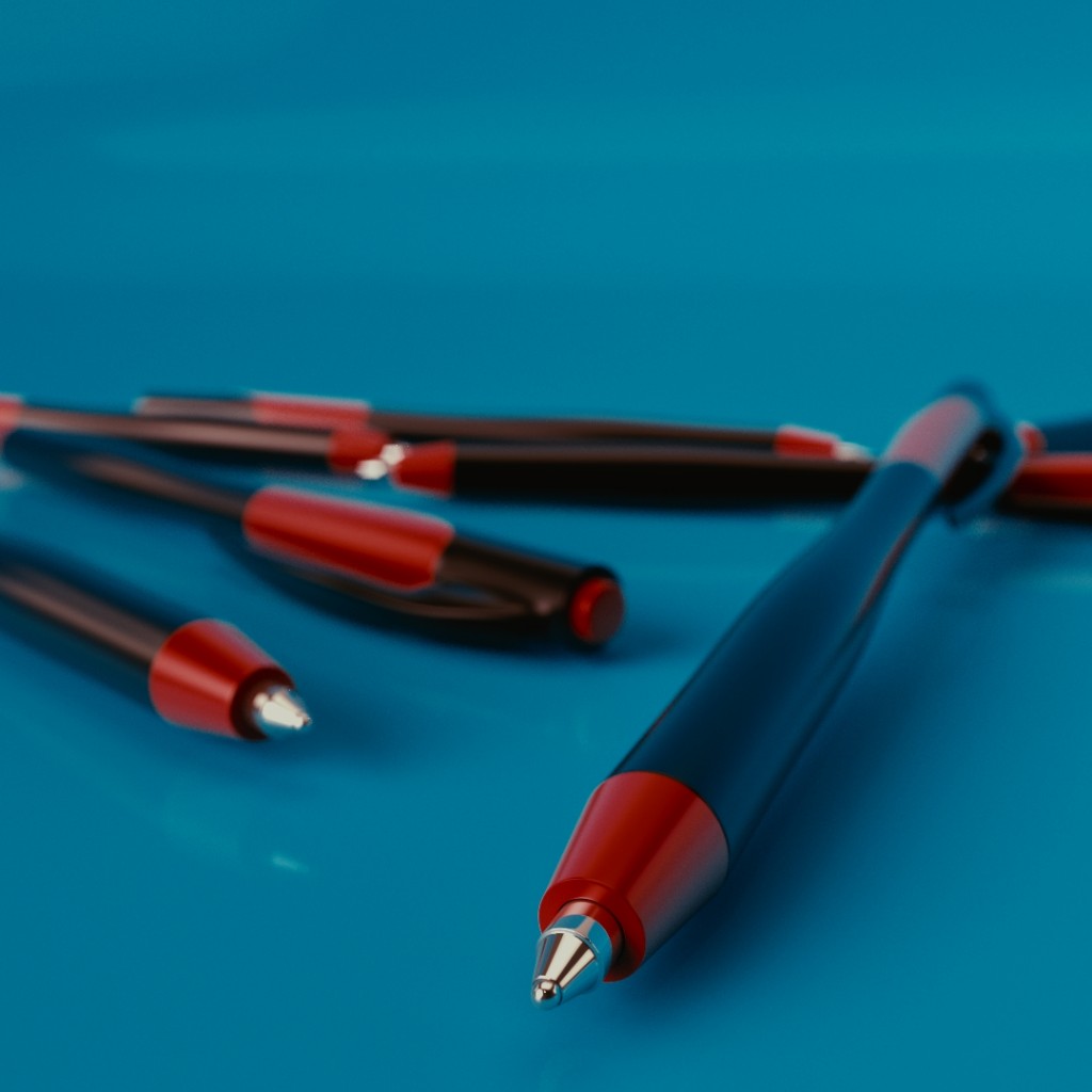Red and Black Plastic Pen preview image 1