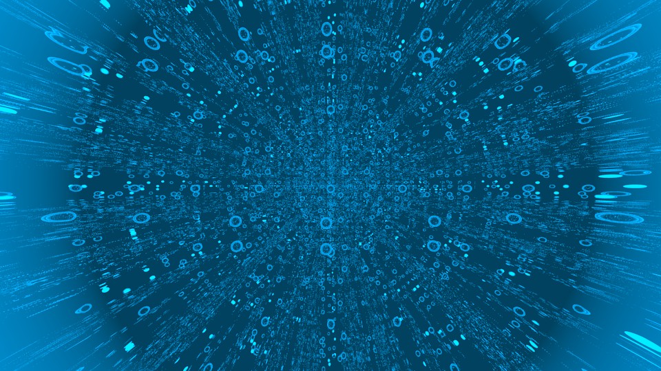 Binary data travelling (abstract neon balls) preview image 2