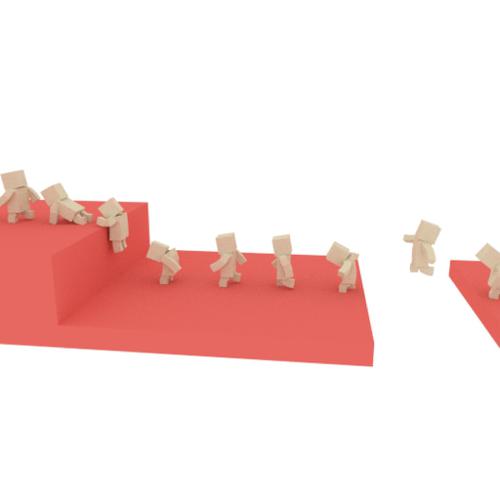 Cubic Parkour Guy (rigged) preview image