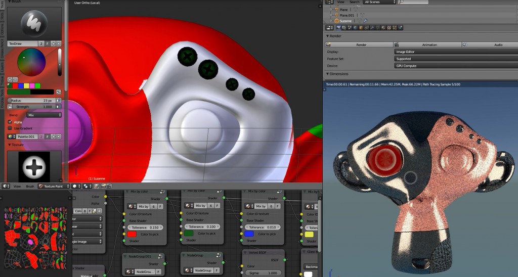 Mix shader by Color ID Texture (sharp) preview image 1