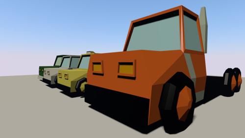Cars low-poly preview image