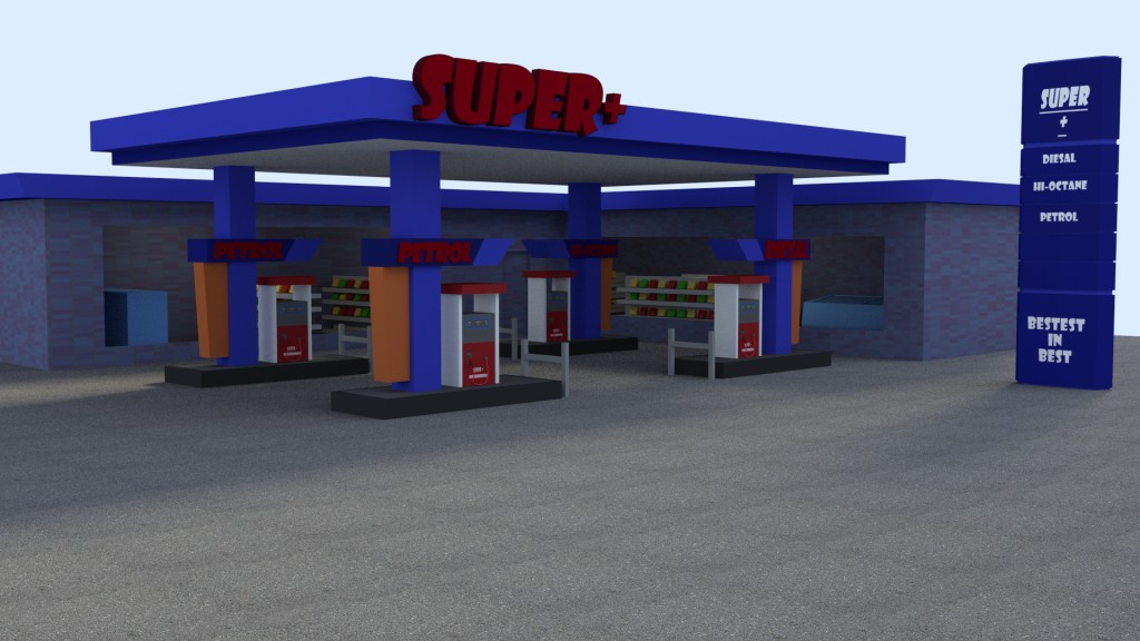 Low poly Pertrol Pump preview image 1