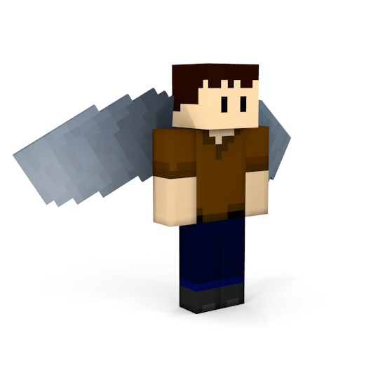Minecraft Elytra wings rigged preview image 2