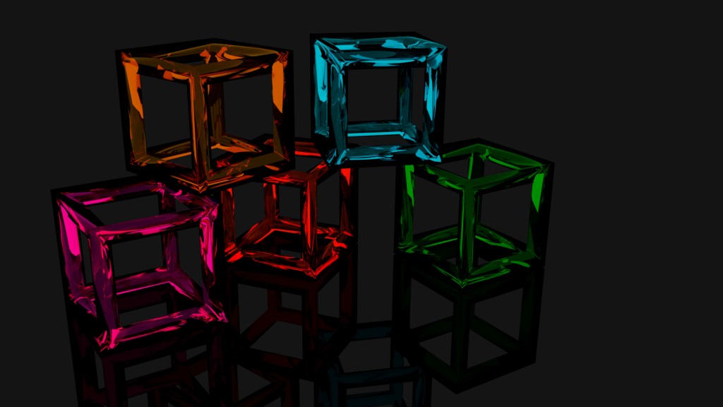 Cubes. a 16:9 computer background  preview image 1