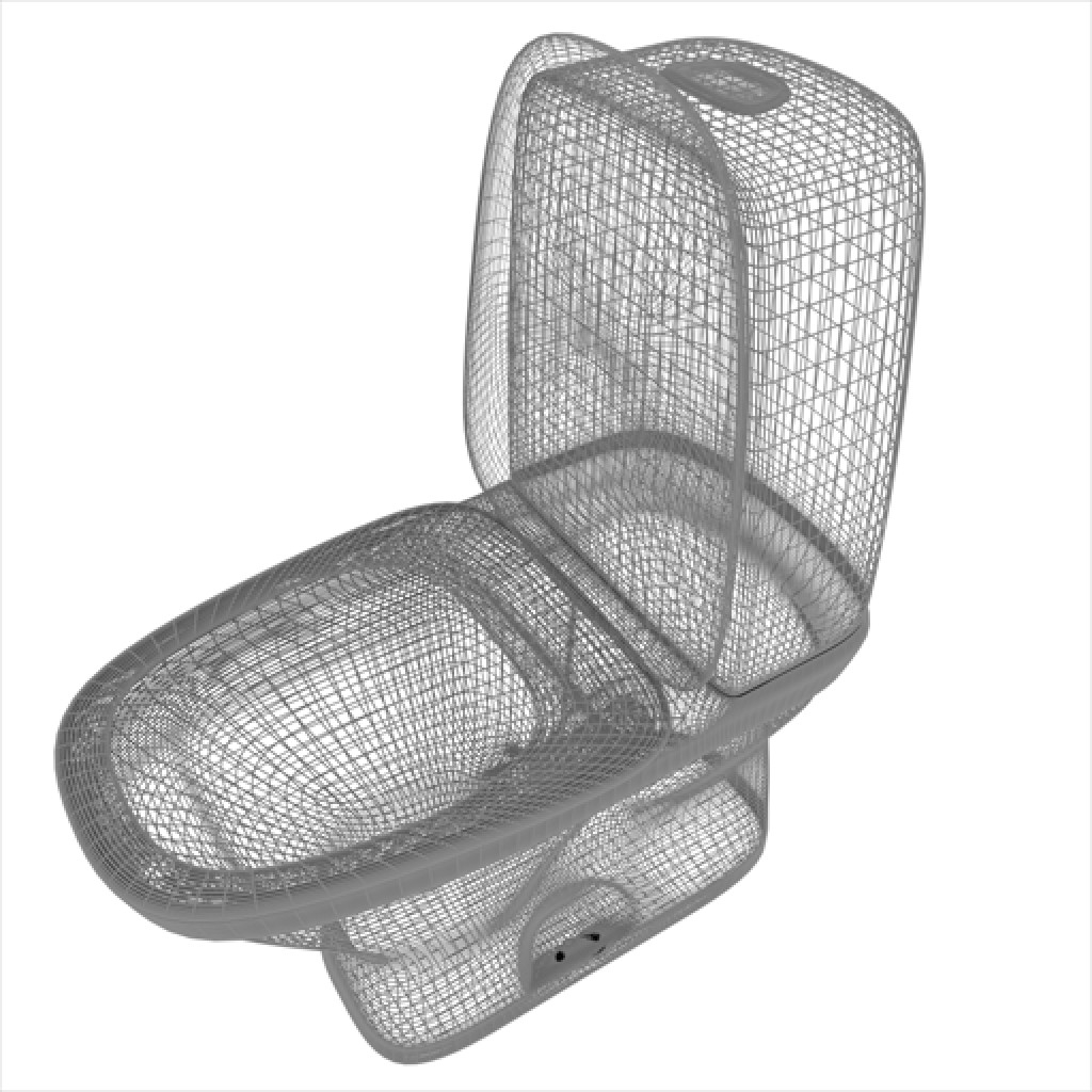 Toilet High Poly preview image 2