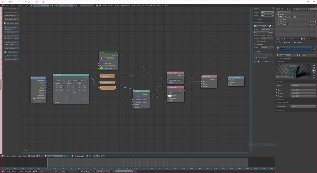 Tiled Ornamental Wall (Color Changeable) preview image 2