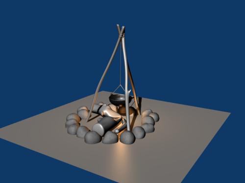 abevos household items campfire cooking setWIP.blend preview image