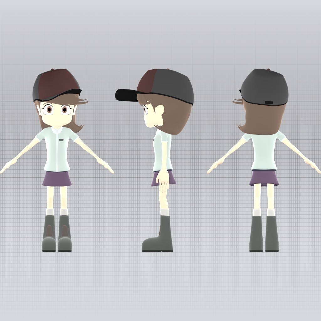 Little Girl Cartoon Character preview image 3