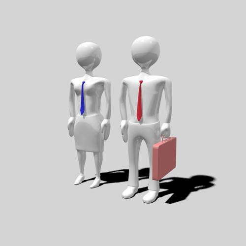 3D man and lady preview image