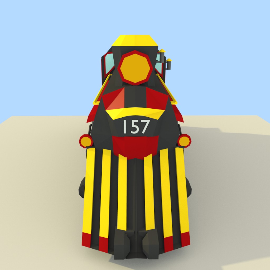 Low Poly Steam Train preview image 3