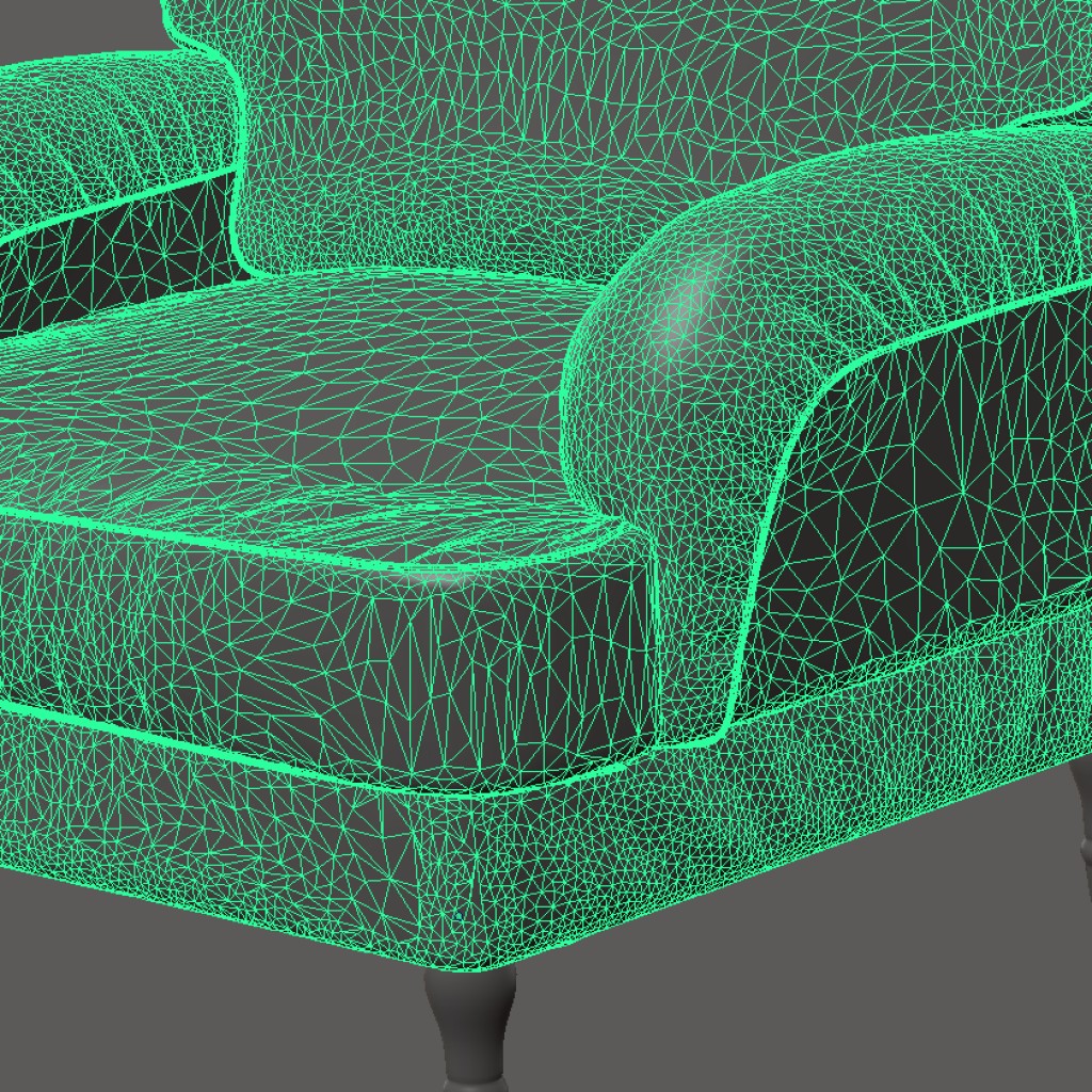 Armchair with footstool based on Ikea's Stocksund  preview image 2