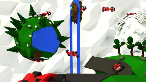 Low Poly Tiny Planet Race Track preview image