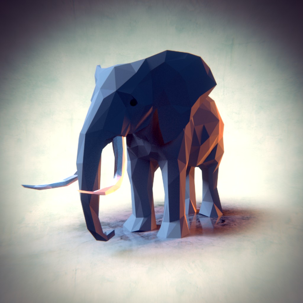 Low Poly Elephant preview image 1