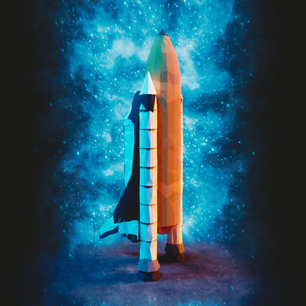 Low Poly Space Shuttle preview image 2