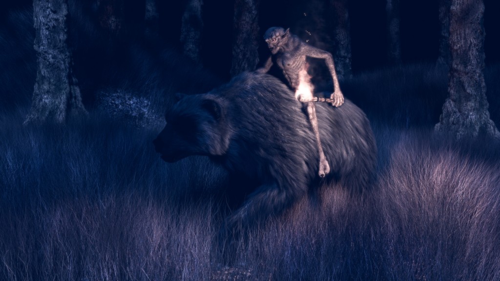Goblin on bear preview image 1