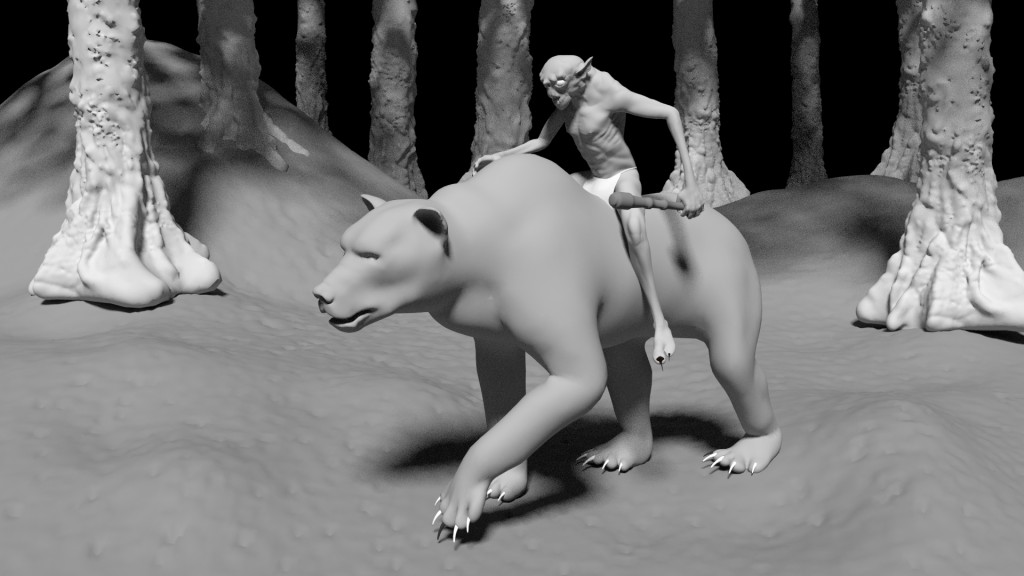 Goblin on bear preview image 2