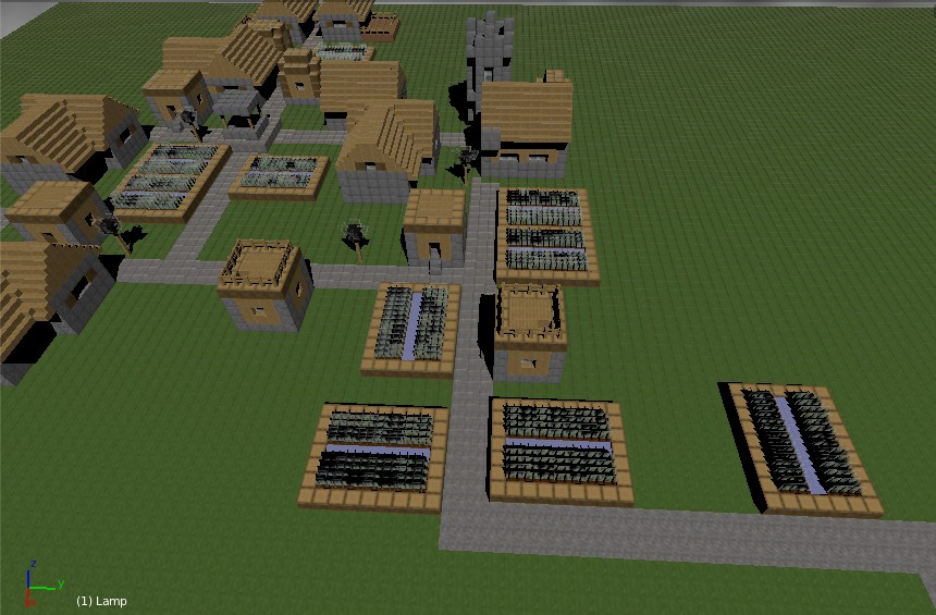 Paisaje minecraft villaje-pueblo-villa preview image 1