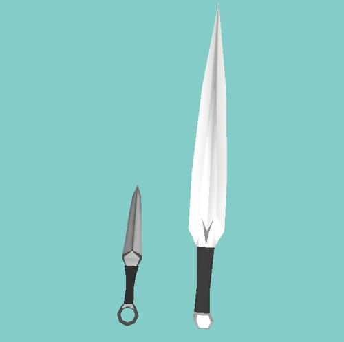 Kunai+ Short-sword (low poly) preview image