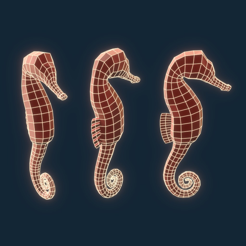 Seahorse basemesh preview image 1