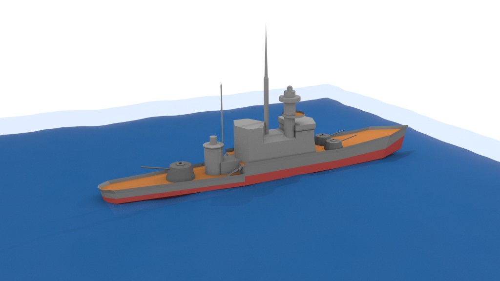 Low Poly Warship preview image 1