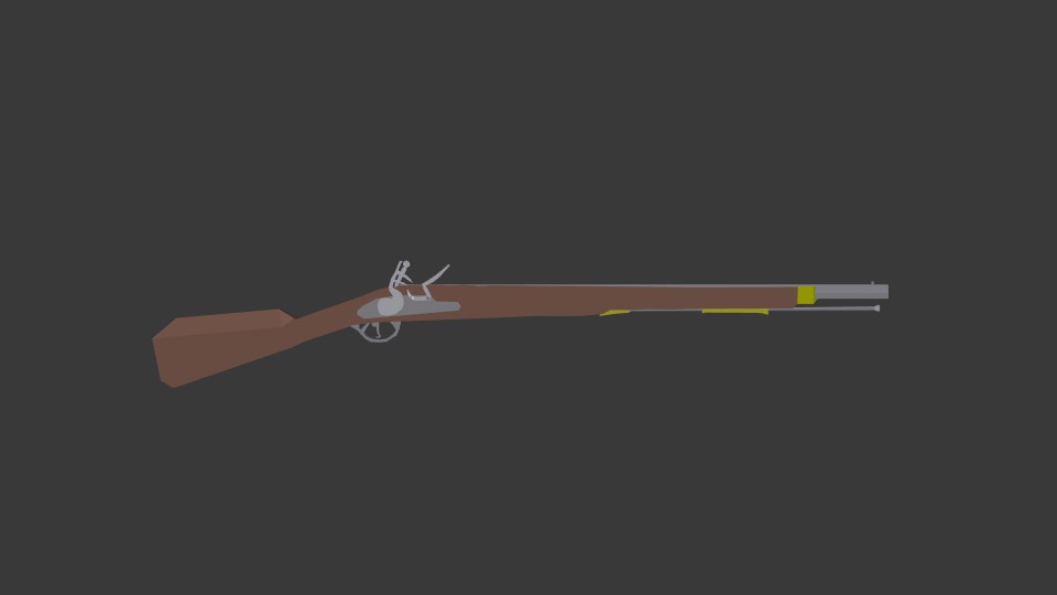 Low poly musket preview image 1
