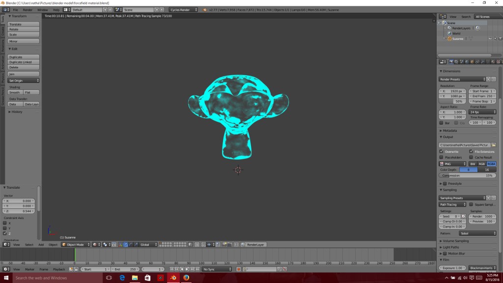 sci_fi forcefield material node setup preview image 1