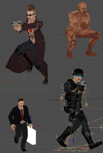 3 Basic male characters preview image