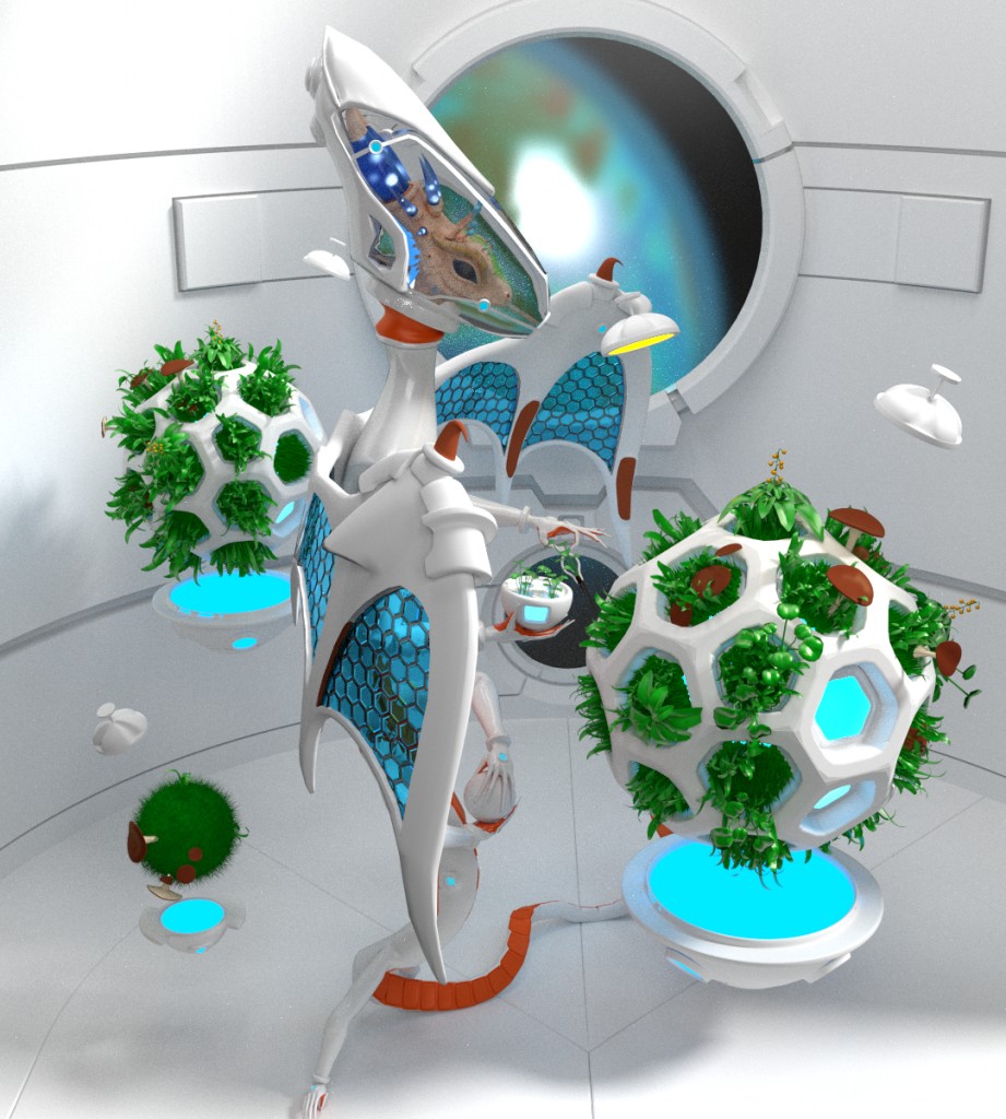 Sci-fi dragon preview image 1