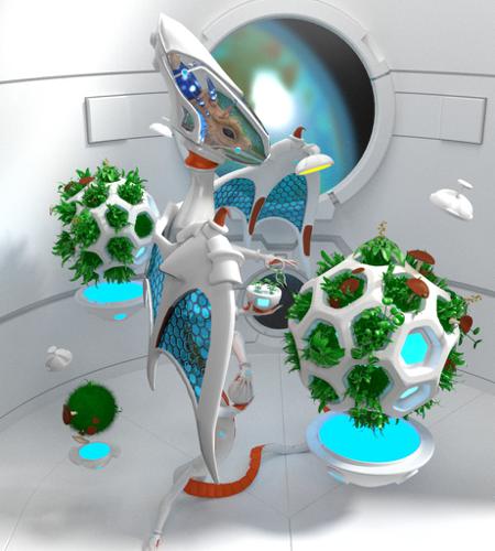 Sci-fi dragon preview image