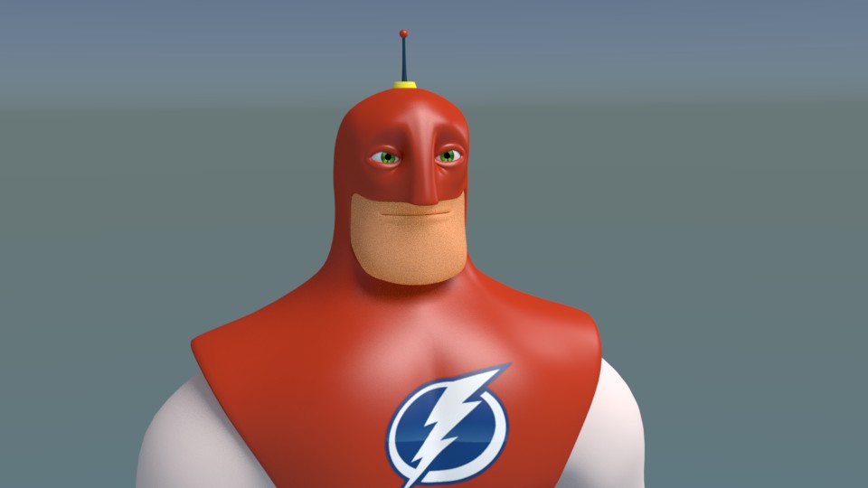 Super Hero model no Rig preview image 2