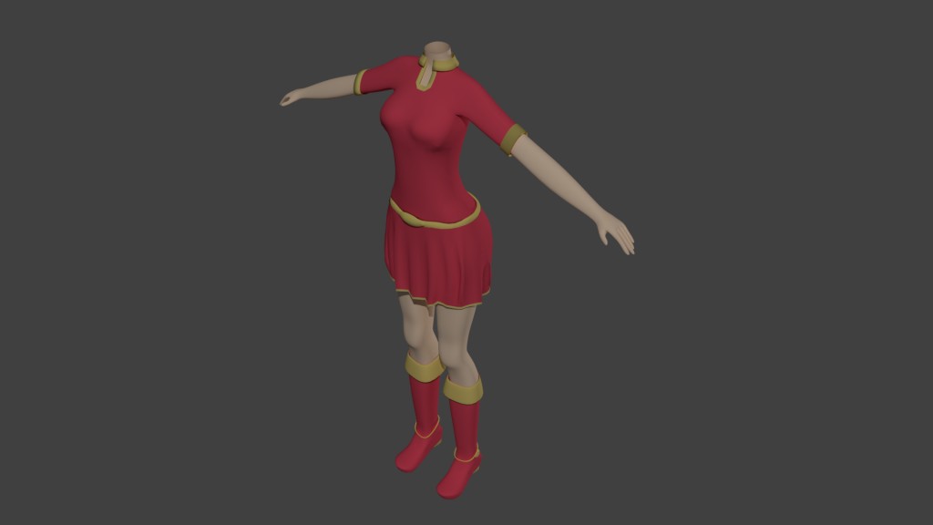 basic anime female model preview image 2