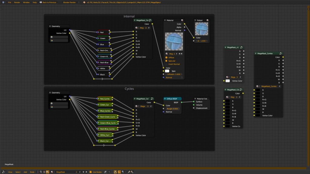 Material 8 in 1 Node Group (Vertex Color mask) v1 preview image 1