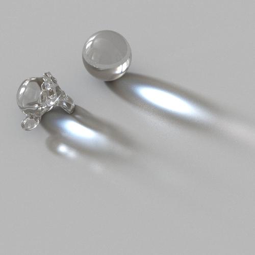 fake caustis glass material with dispersion preview image