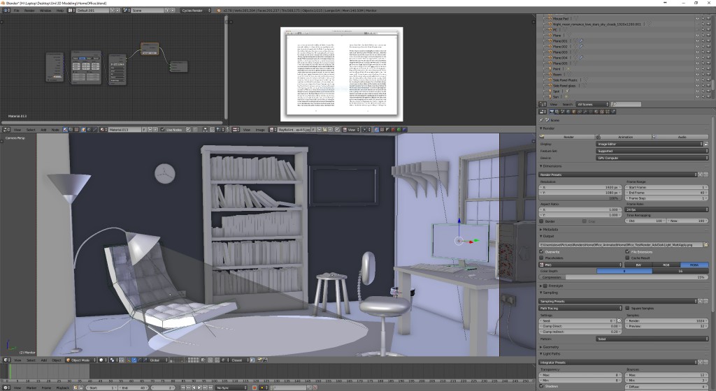 Home Office With library Simple preview image 2