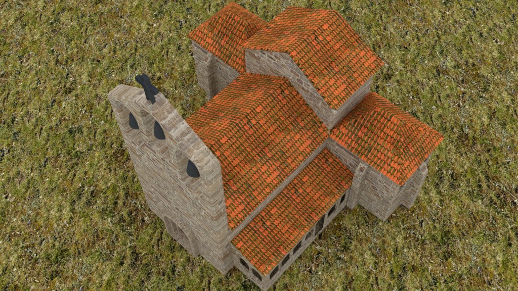 Rural medieval romanesque church preview image 3