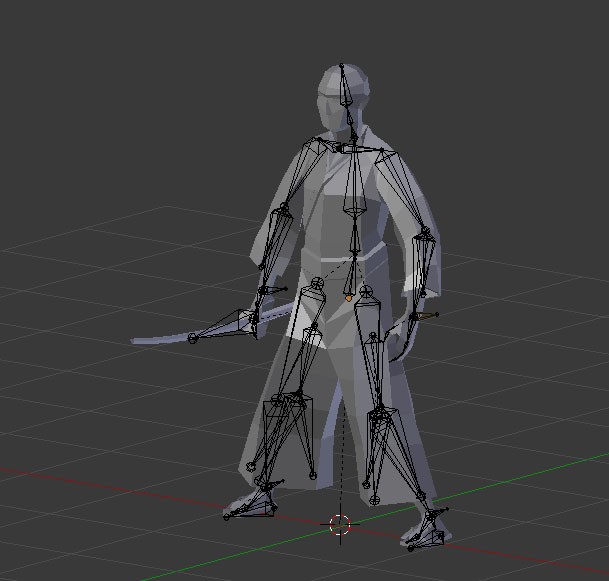 Samurai with Katana Grayscale preview image 2