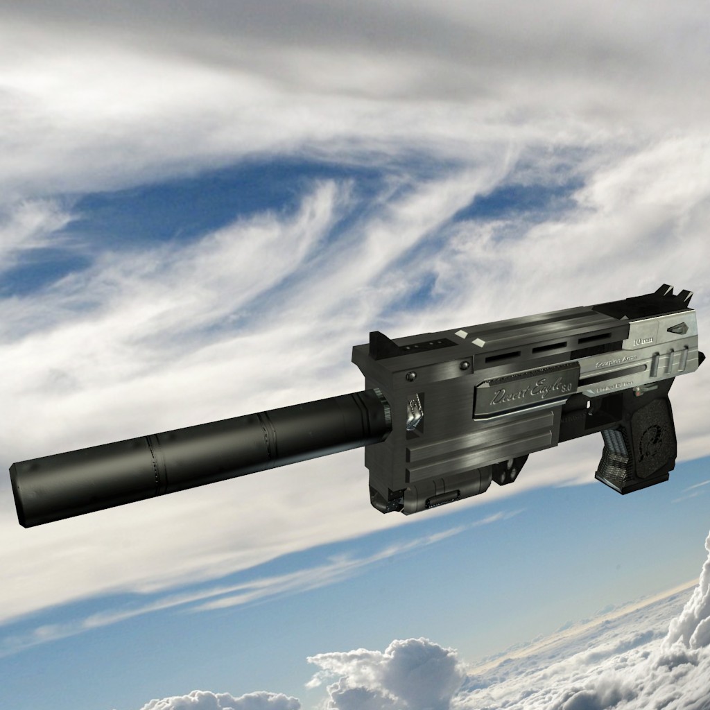 10mm pistol low poly preview image 1