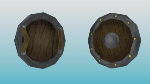 Shield handpainted lowpoly n2 preview image