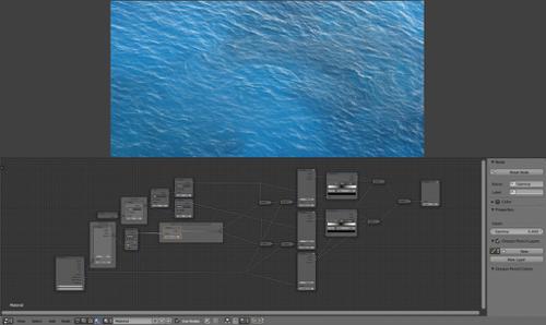 UPBGE flowmap node structure (faking water flow) preview image