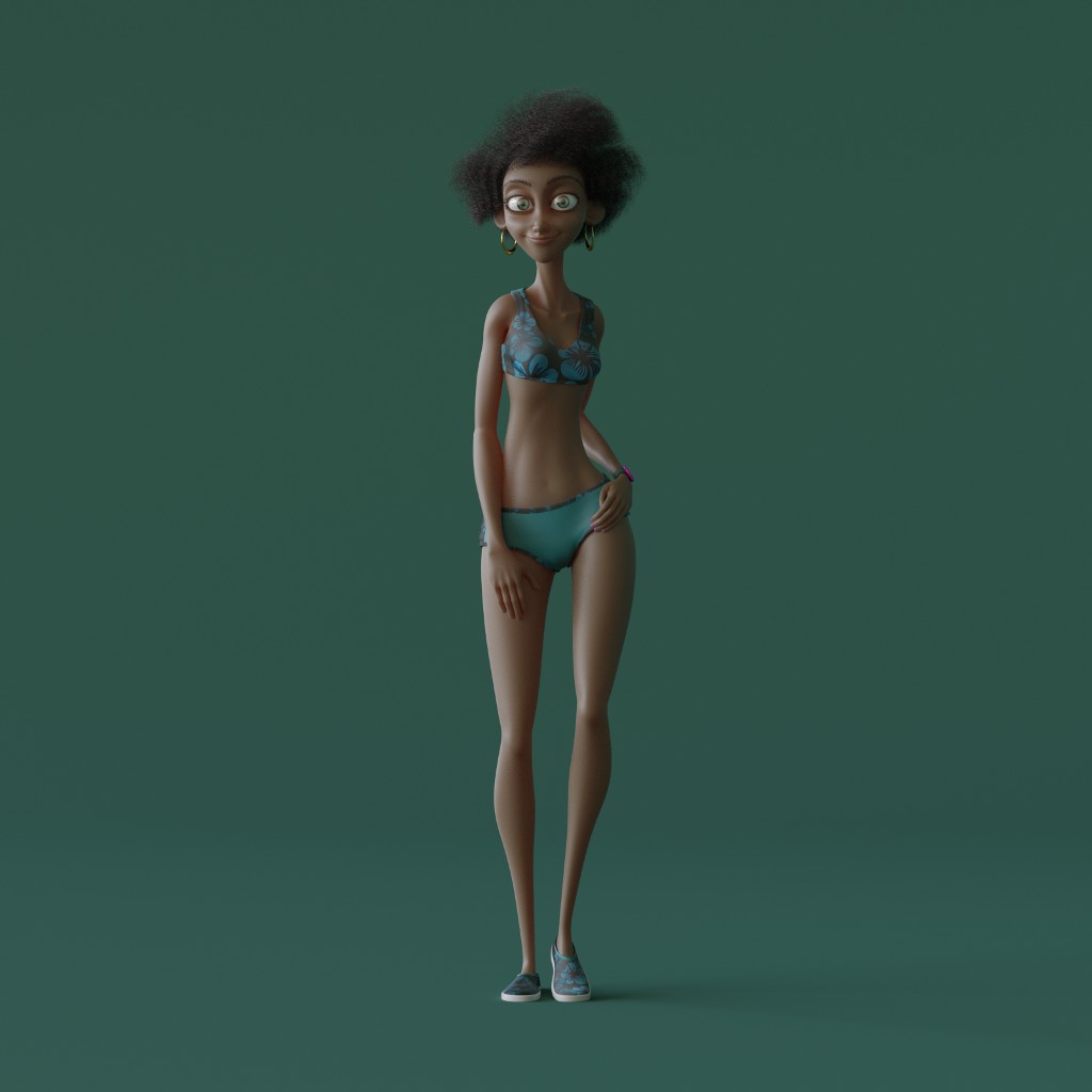 Veronica Latina Girl Character (not rigged yet) preview image 2