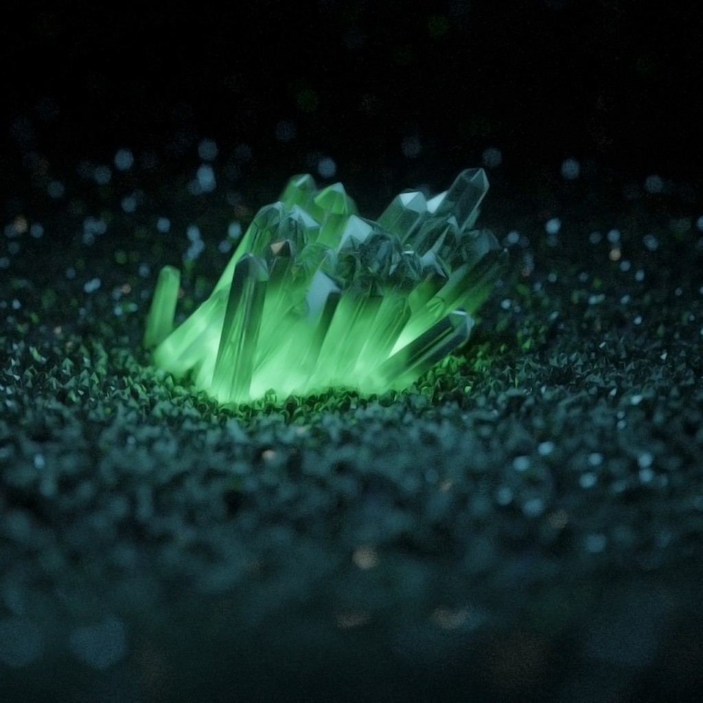 Glowing crystals preview image 1